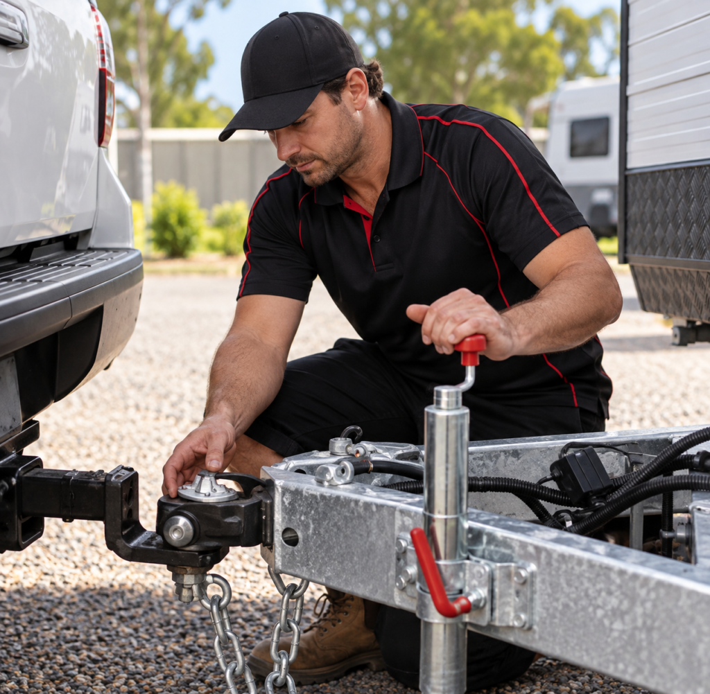 caravan coupling and hitch