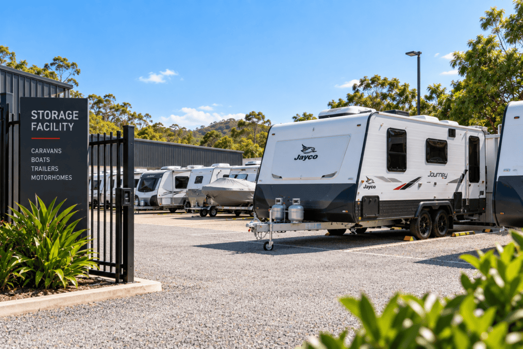 caravan in stroage facility