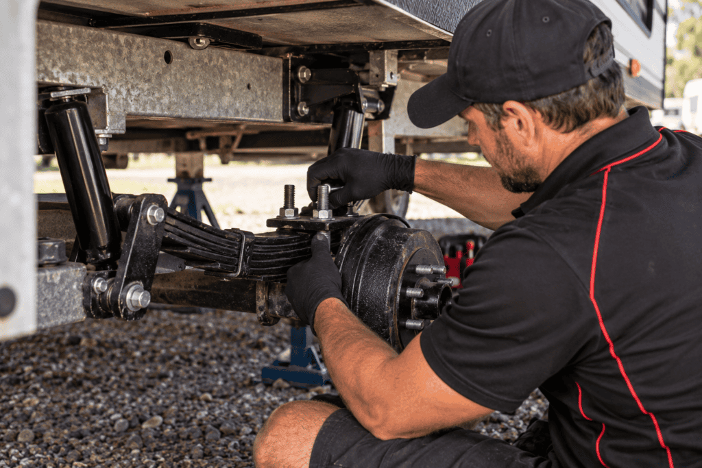 mobile caravan suspension repair