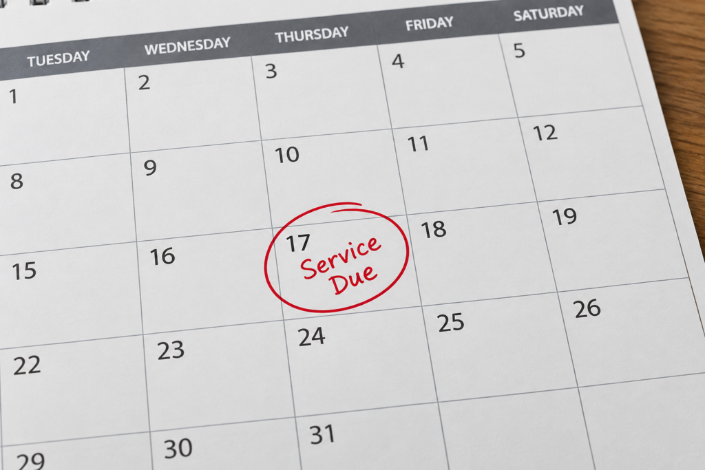 service due calendar reminder